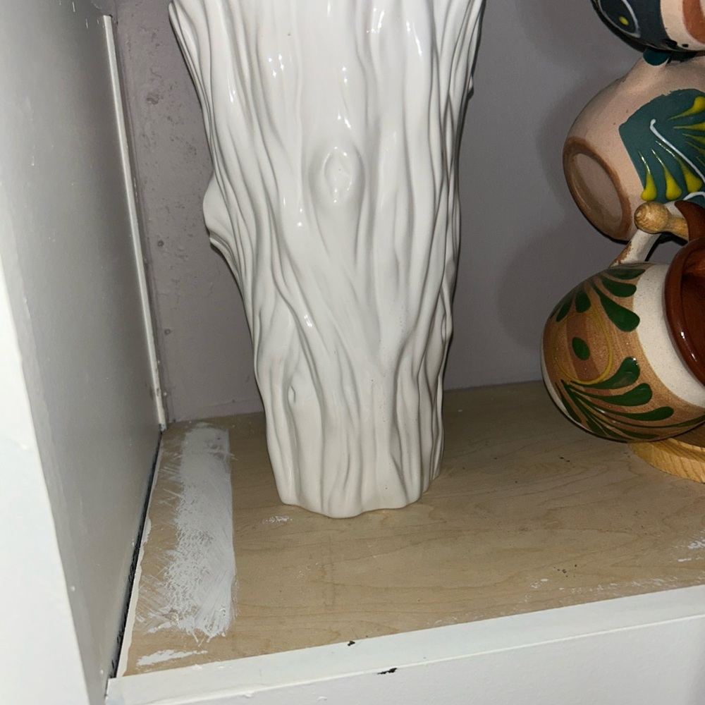 Elegant White Textured Vase